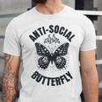 Anti-Social Butterfly Awkward Introvert Homebody Humor Unisex Jersey T-Shirt