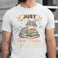 Book Lover Cute Cat Coffee Just 1 More Chapter Cozy Reading Unisex Jersey T-Shirt