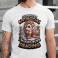 Book Lover Hedgehog Reading Books Introvert Bookworm Unisex Jersey T-Shirt