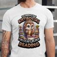 Book Lover Hedgehog Reading Books Introvert Bookworm Unisex Jersey T-Shirt