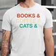 Books Coffee Cats Social Justice Unisex Jersey T-Shirt