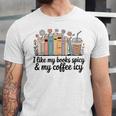 I Like My Books Spicy & My Coffee Icy Lover Bookworm Premium Unisex Jersey T-Shirt I Like My Books Spicy & My Coffee Icy Lover Bookworm Premium Unisex Jersey T-Shirt