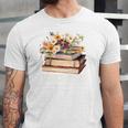 Booktrovert Vintage Wildflowers Books For Book Lovers Unisex Jersey T-Shirt