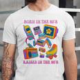 Born In The 80s Raised In The 90s Nostalgia Retro Memories Premium Tri-Blend Unisex Jersey T-Shirt