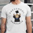 Boys Girls Preschool Graduate Sloth Graduation Cap Unisex Jersey T-Shirt