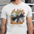 Buffering Glitched CD On Fire 2000s Nostalgia Unisex Jersey T-Shirt