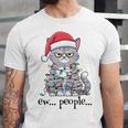 Cat Ew People Adult Humor Introvert Anti-Social Unisex Jersey T-Shirt