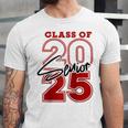 Class Of 2025 Senior 2025 Graduation Red Raglan Baseball Tee Unisex Jersey T-Shirt