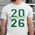 Class Of 2026 Graduation Varsity Green And On The Back Unisex Jersey T-Shirt