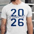Class Of 2026 Graduation Varsity Navy Blue Letters Premium Tri-Blend Unisex Jersey T-Shirt