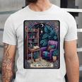 Color Graphic The Introvert Tarot Card Raglan Baseball Tee Unisex Jersey T-Shirt