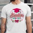 Coquette Pink Bow Senior 2026 2027 Graduation Unisex Jersey T-Shirt