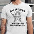 Cowboy Frog Overstimulated Western Meme Introverts Unisex Jersey T-Shirt
