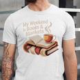 Cozy My Weekend Is Books Blankets Reading Tea Lover Premium Unisex Jersey T-Shirt Cozy My Weekend Is Books Blankets Reading Tea Lover Premium Unisex Jersey T-Shirt