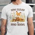 Cute Fox Stay Clever Read Books For Librarian Or Bookworm Unisex Jersey T-Shirt Cute Fox Stay Clever Read Books For Librarian Or Bookworm Unisex Jersey T-Shirt