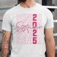 Cute Girls Women Class 2025 Graduation Senior Coquette Bow Unisex Jersey T-Shirt