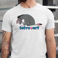 Disney Winnie The Pooh Introvert Eeyore Logo Unisex Jersey T-Shirt Disney Winnie The Pooh Introvert Eeyore Logo Unisex Jersey T-Shirt