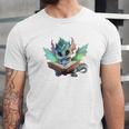 Easily Distracted By Dragon And Books Introvert Shirt Unisex Jersey T-Shirt