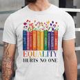 Equality Hurts No One LGBTQ Pride Books And Flowers Unisex Jersey T-Shirt Equality Hurts No One LGBTQ Pride Books And Flowers Unisex Jersey T-Shirt