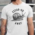 Escar Go Away Snail Vintage French Pun Introvert Humor Unisex Jersey T-Shirt Escar Go Away Snail Vintage French Pun Introvert Humor Unisex Jersey T-Shirt
