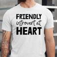 Friendly Introvert At Heart Unisex Jersey T-Shirt Friendly Introvert At Heart Unisex Jersey T-Shirt