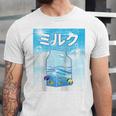 Frutiger Aero Aesthetic Tech Kawaii Milk Underwater Fishes Raglan Baseball Tee Unisex Jersey T-Shirt Frutiger Aero Aesthetic Tech Kawaii Milk Underwater Fishes Raglan Baseball Tee Unisex Jersey T-Shirt