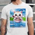 Frutiger Aero Aesthetic Tech Kawaii Ramen Cat Fishes Raglan Baseball Tee Unisex Jersey T-Shirt Frutiger Aero Aesthetic Tech Kawaii Ramen Cat Fishes Raglan Baseball Tee Unisex Jersey T-Shirt