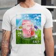 Frutiger Aero Aesthetic Tech Kawaii Strawberry Milk Fishes Raglan Baseball Tee Unisex Jersey T-Shirt Frutiger Aero Aesthetic Tech Kawaii Strawberry Milk Fishes Raglan Baseball Tee Unisex Jersey T-Shirt