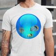 Frutiger Aero Aesthetic Tech Orb Fishes Raglan Baseball Tee Unisex Jersey T-Shirt