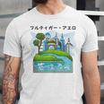 Future City Wind Power Frutiger Aero Y2K Style Ocean Unisex Jersey T-Shirt