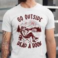 Go Outside Read a Book Vintage Bibliophiles Unisex Jersey T-Shirt