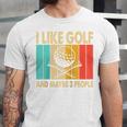 I Like Golf And Maybe 3 People Introvert Raglan Baseball Tee Unisex Jersey T-Shirt