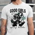 Good Girls Read Spicy Skeleton Book Club Unisex Jersey T-Shirt