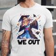 We Out Graduate Dabbing Anime Girl Grad Graduation Unisex Jersey T-Shirt
