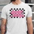 Groovy Senior Class Of 2026 Coquette Pink Bow Graduation Unisex Jersey T-Shirt