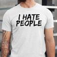 I Hate People Graffiti Introverts Meme Loner Unisex Jersey T-Shirt