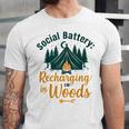 Introvert Camping Social Battery Recharging In The Woods Unisex Jersey T-Shirt Introvert Camping Social Battery Recharging In The Woods Unisex Jersey T-Shirt