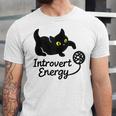 Introvert Energy Cat Love Cat Meme Unisex Jersey T-Shirt Introvert Energy Cat Love Cat Meme Unisex Jersey T-Shirt