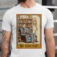 Introvert Homebody Awkward Skeleton The Homebody Tarot Card Unisex Jersey T-Shirt Introvert Homebody Awkward Skeleton The Homebody Tarot Card Unisex Jersey T-Shirt