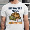 Introvert Mode Activated Low Social Battery Box Turtle Unisex Jersey T-Shirt