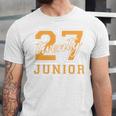 Junior Class 2027 Graduation Back To School Orange Letters Premium Tri-Blend Unisex Jersey T-Shirt