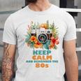 Keep Calm And Remember The 80s Retro Vintage Nostalgia Premium Unisex Jersey T-Shirt
