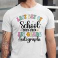 Last Day Autographs 1st Grade Graduation Boys Girls Groovy Unisex Jersey T-Shirt