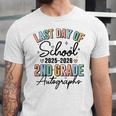 Last Day Of School Autograph 2nd Grade Graduation Boys Girls Unisex Jersey T-Shirt