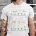 No Hugs Introvert Ugly Christmas Sweater Style Unisex Jersey T-Shirt
