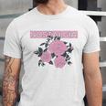 Nostalgia 80s 90s Retro Style Graphics Rose Pink Flower Unisex Jersey T-Shirt