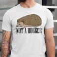 Not A Hugger Hedgehog Introvert Sarcasm Antisocial Unisex Jersey T-Shirt