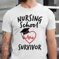 Nursing School Survivor Women Graduation RN Gift Shirt Unisex Jersey T-Shirt