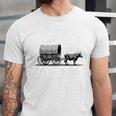 Please Be Patient I'm From The 1900s Oxen And Wagon Premium Unisex Jersey T-Shirt