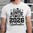 Proud Auntie Of Two 2026 Graduates Graduation Unisex Jersey T-Shirt